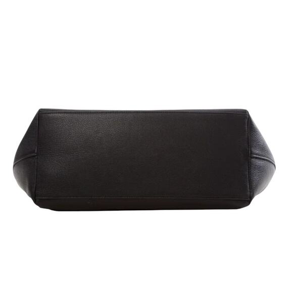 Coach Taylor Tote Black Pebbled Leather Light Gold Shoulder Bag Purse Handbag - Picture 7 of 14